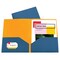 C-Line Products TwoTone TwoPocket Super Heavyweight Poly Portfolio, Steel BlueAmber Orange, 72PK 34725-CT - alternate 1